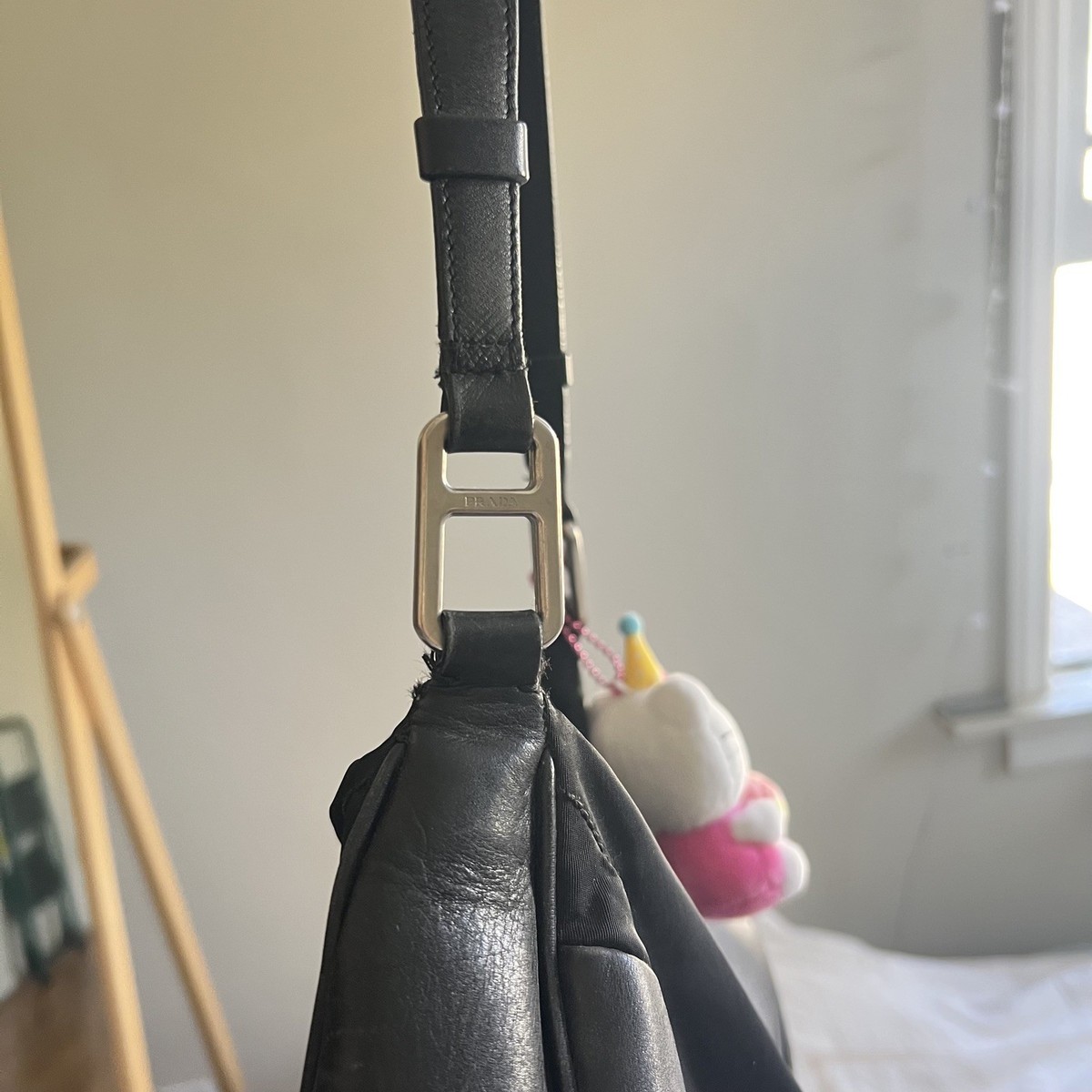 Y2K Prada Vintage Shoulder Bag Black Baguette | eBay