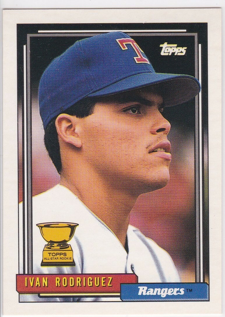 IVAN RODRIGUEZ 1992 Topps ALL-STAR ROOKIE CARD Texas Rangers