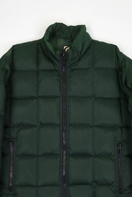 Gap Vintage 90s Green Nylon 3D Panels Quilted Puffer Down Jacket