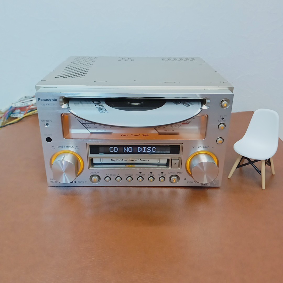 Panasonic CQ-VX5500D 2DIN CD MD Car Audio Analog Meter Tesetd CD