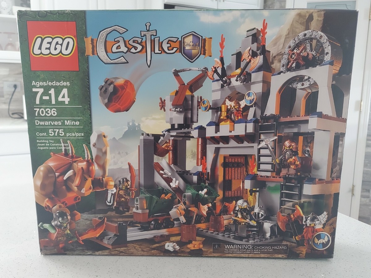 New Lego Castle DWARVE MINE 7036 orc troll dwarf forge gold mining