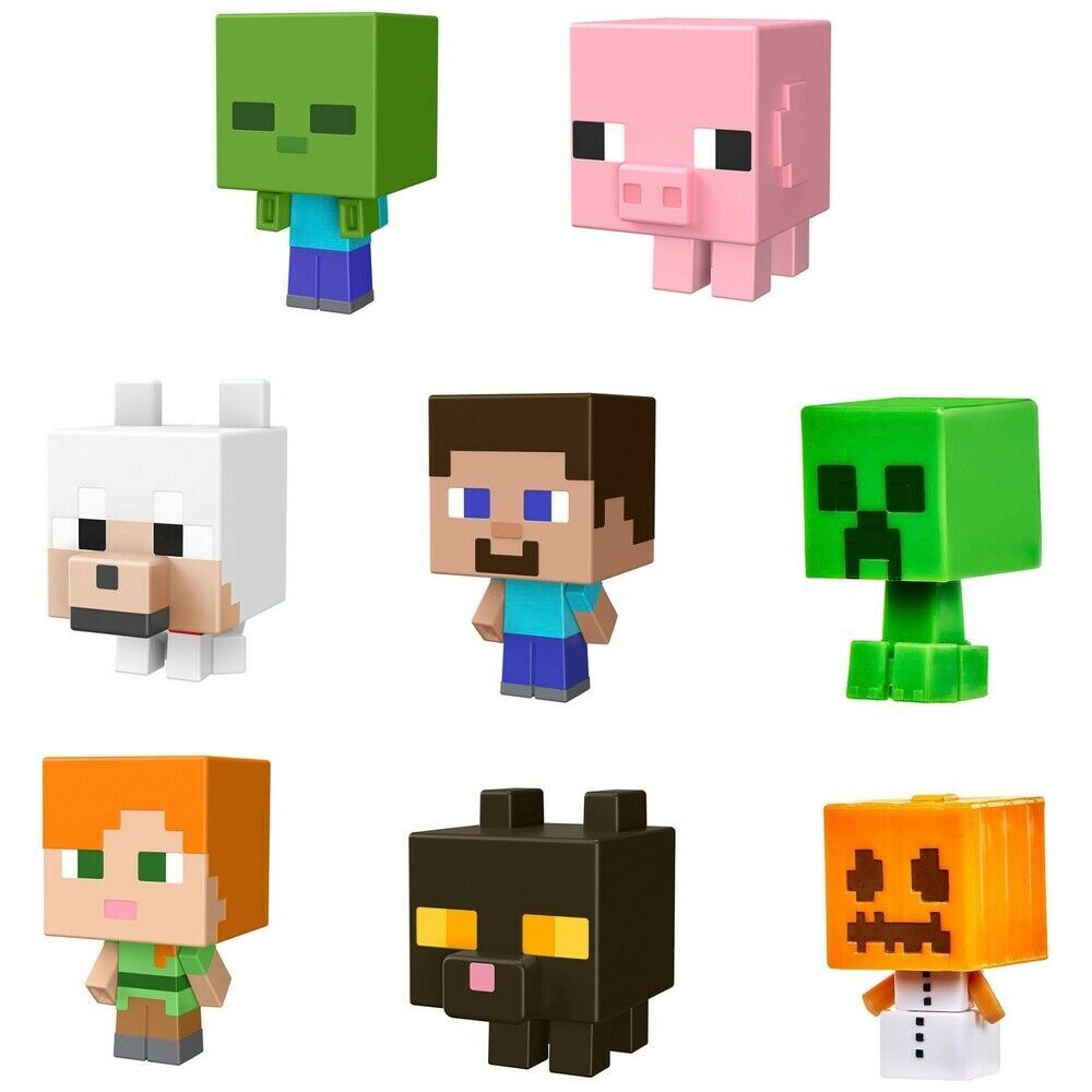NEW 1x Minecraft Mob Head Mini Figures Select Your Favourite