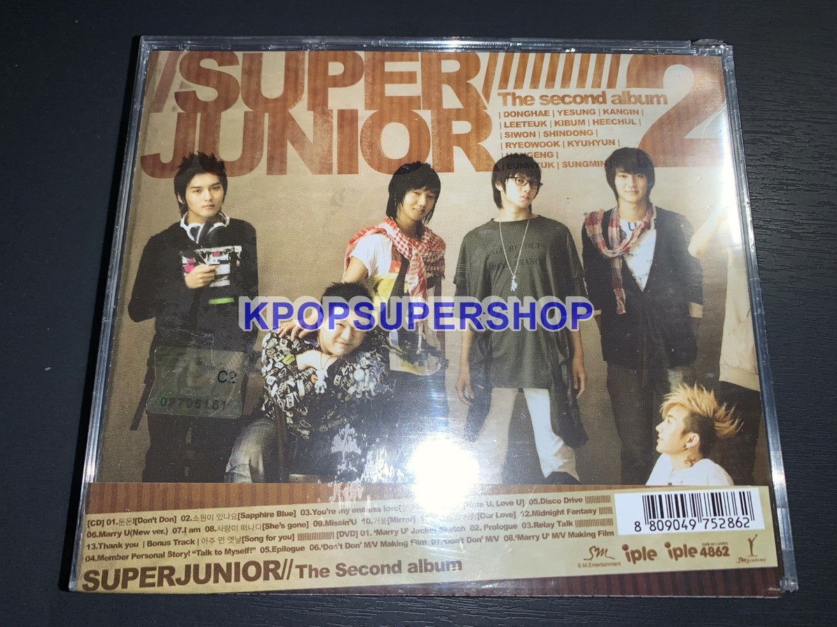 Super Junior Vol. 2 The Second Album Repackage Don't Don CD DVD