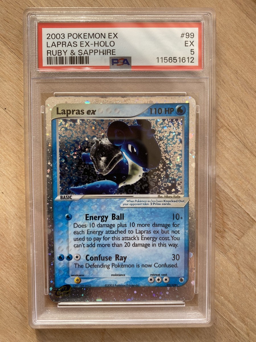 2003 Lapras EX #99/109 Ruby and Sapphire Holo - PSA 5 (EX) | eBay