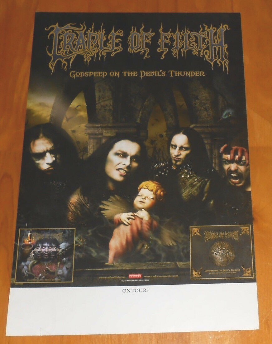 Cradle of Filth Godspeed on the Devil's Thunder Poster Promo
