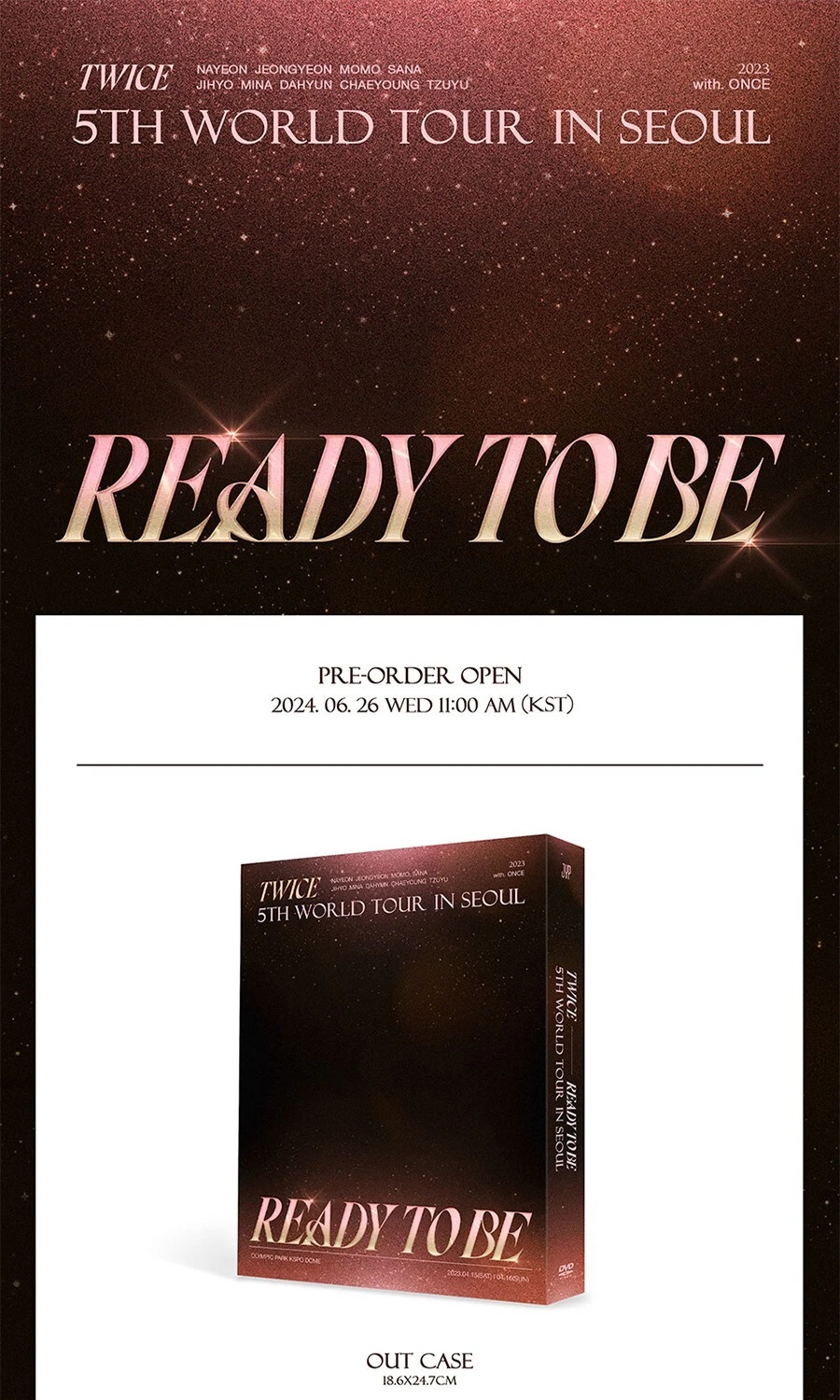 TWICE 5TH WORLD TOUR [READY TO BE] IN SEOUL DVD/3DISC+P.Book+4