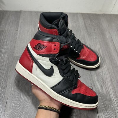 Nike Air Jordan 1 Retro OG High Bred Toe Size 8.5 555088-610 Red
