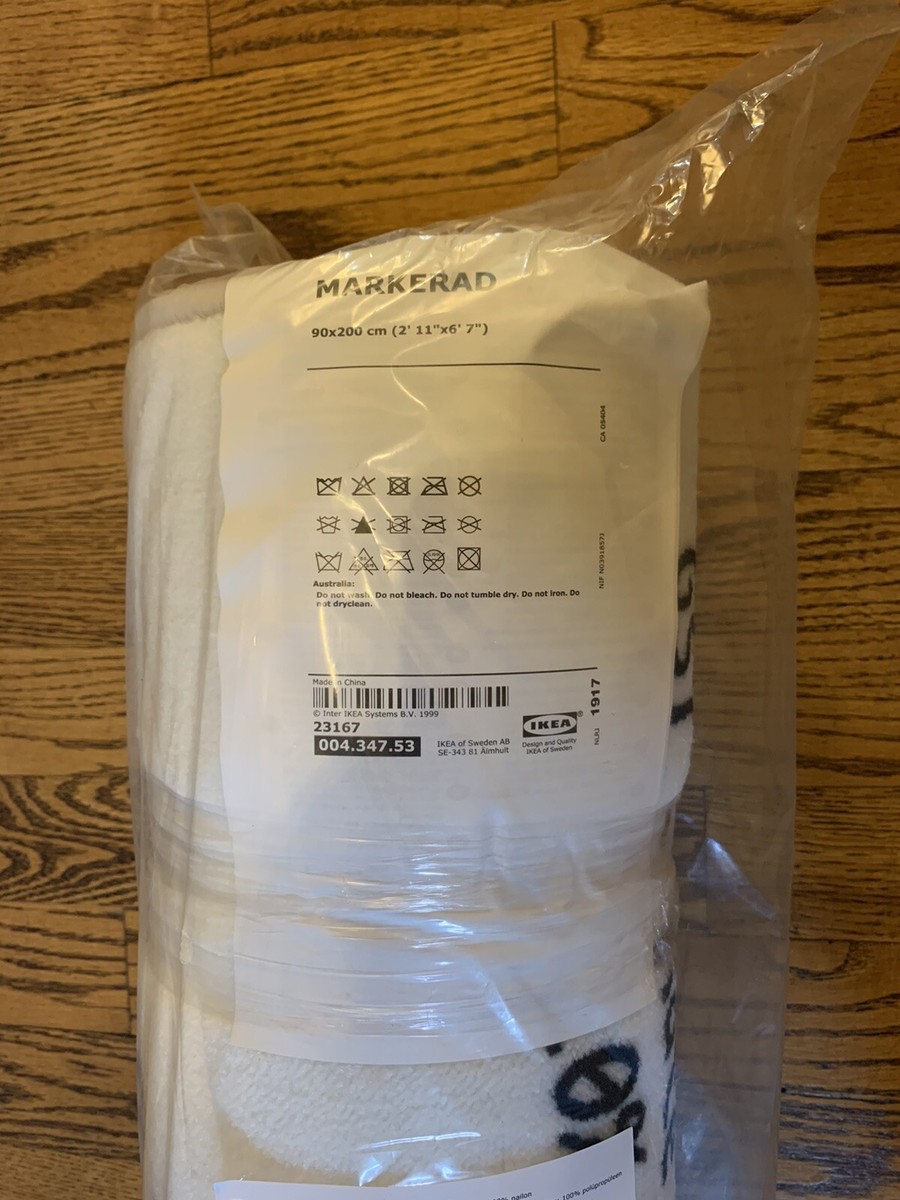 IKEA x Virgil Abloh MARKERAD Receipt Rug Off White NIP New 90x200
