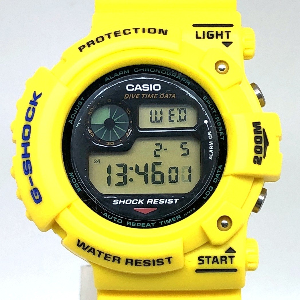 CASIO G-SHOCK DW-6300-9 FROGMAN 1st Gen Yellow Japan Model Diver's