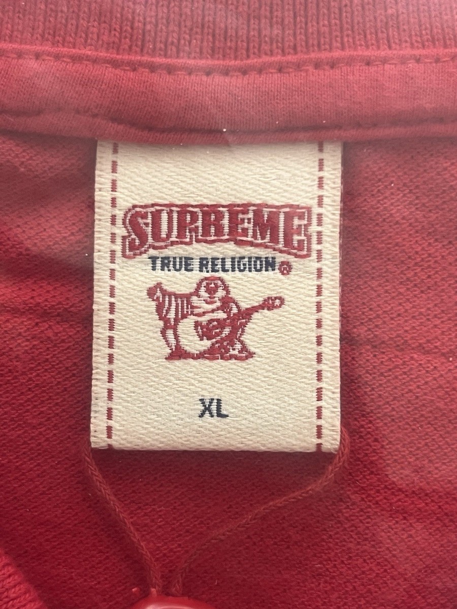 Supreme True Religion Appliqué Polo Shirt Red FW25 - Size XL | eBay