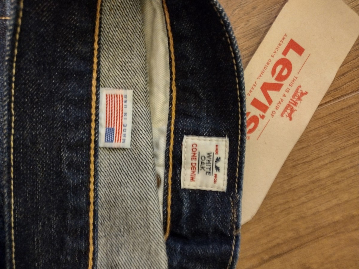 Levis 501 Selvedge Jeans White Oak Cone Denim Made In USA 32x32