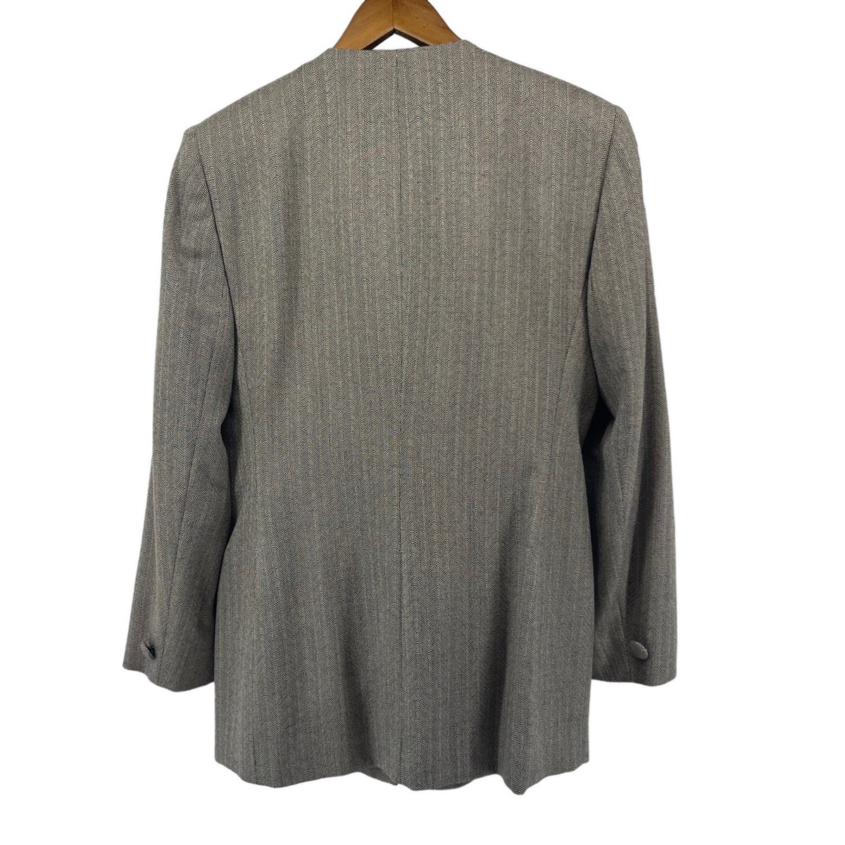 Christian Dior Skirt Suit size 8 Grey Woven Wool Jacket Pleated