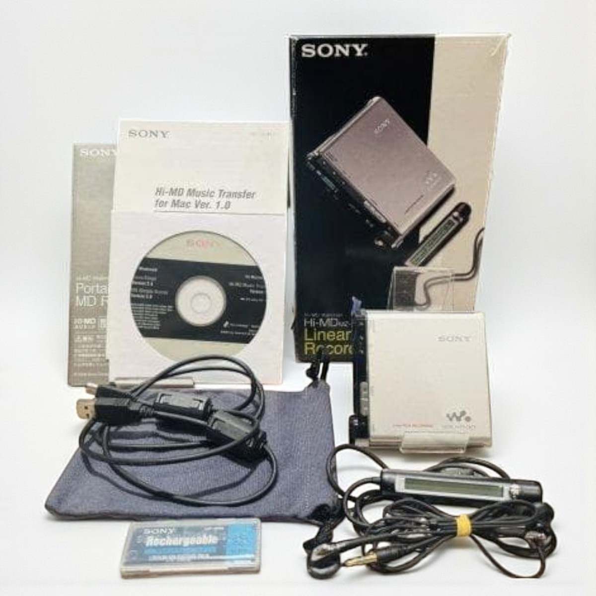 SONY MZ-RH1 MiniDisc Walkman HI-MD Recorder Player Mint | eBay