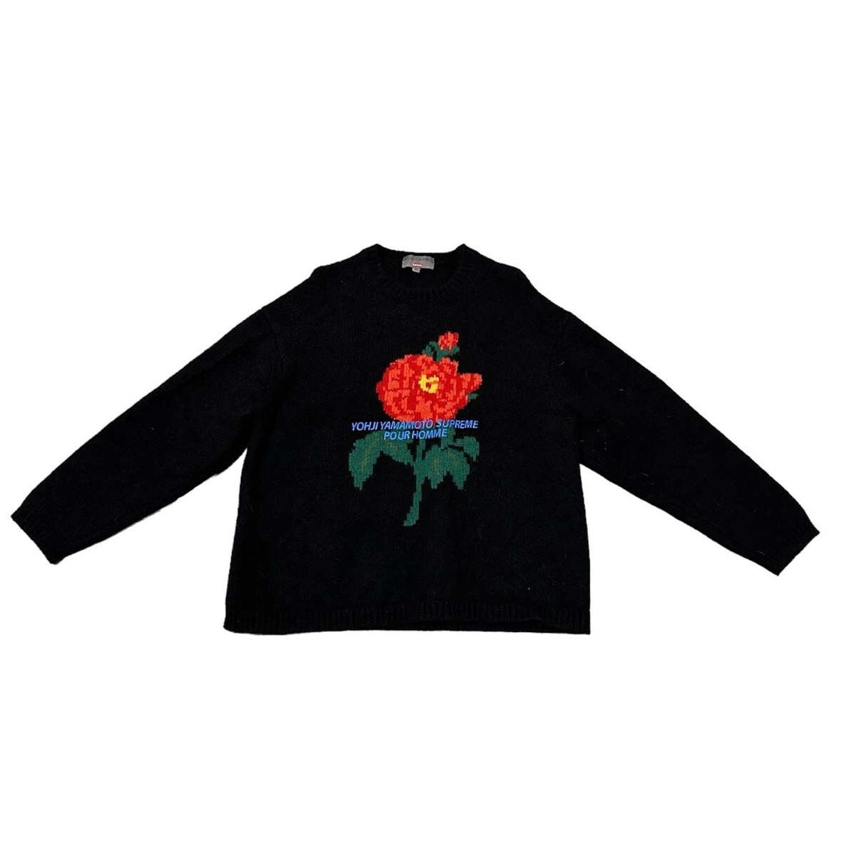 Supreme Yohji Yamamoto Sweater FW20 Black Size XL (Shrunk) Fits M