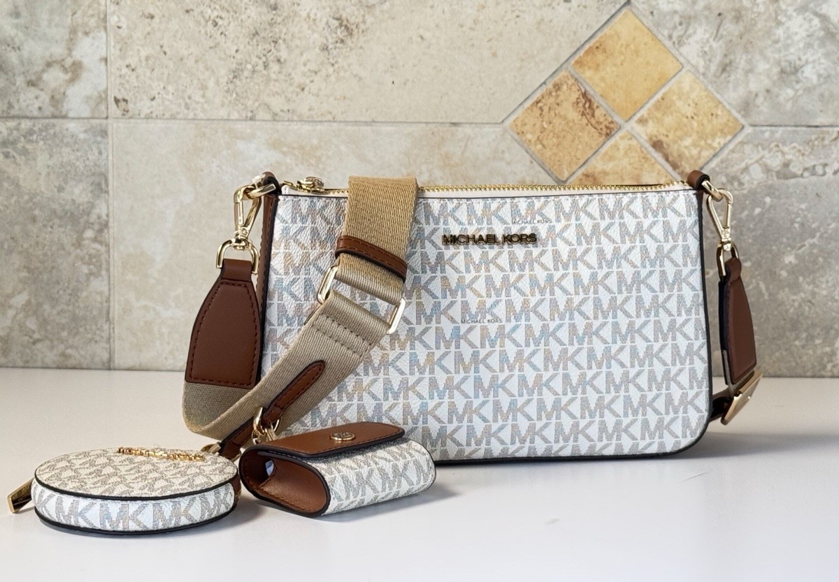 Michael Kors Jet Set Travel SM Crossbody Bag Tech Attached MK