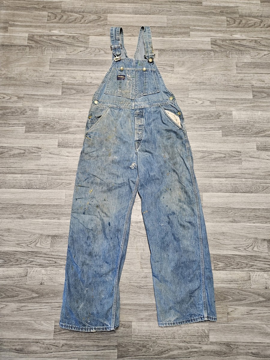 Vintage 70's Oshkosh BGosh Bib Overalls 32x31 USA Union Made