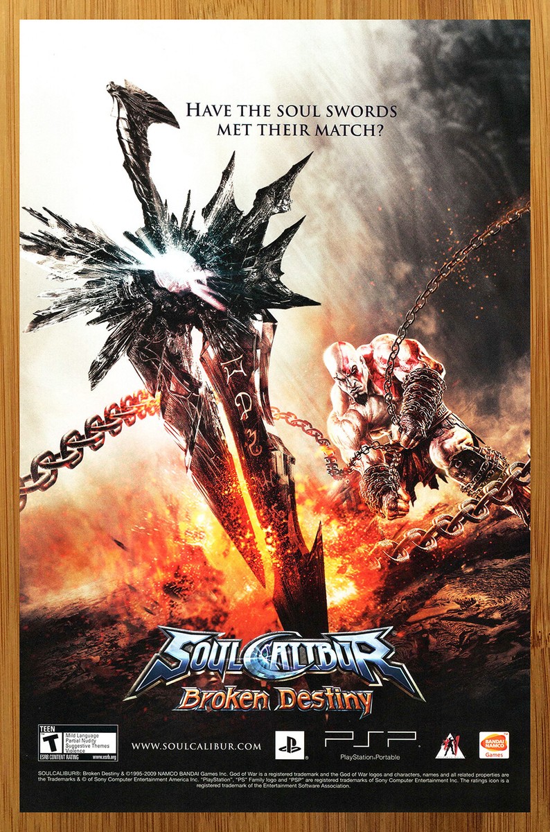 2009 Soul Calibur: Broken Destiny PSP Print Ad/Poster Kratos God