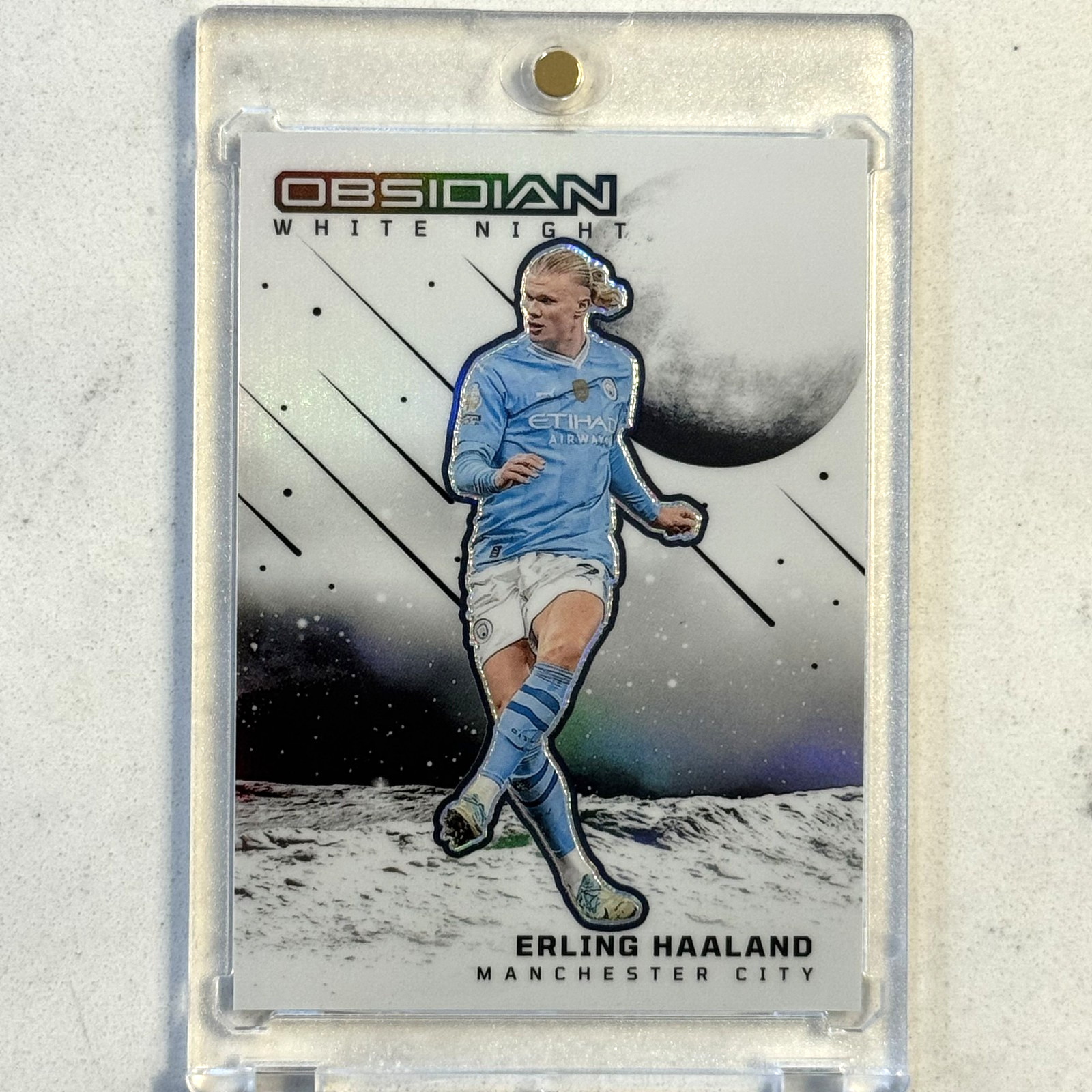 Erling Haaland 2023 Obsidian #6 White Night /(SSP) Price Guide