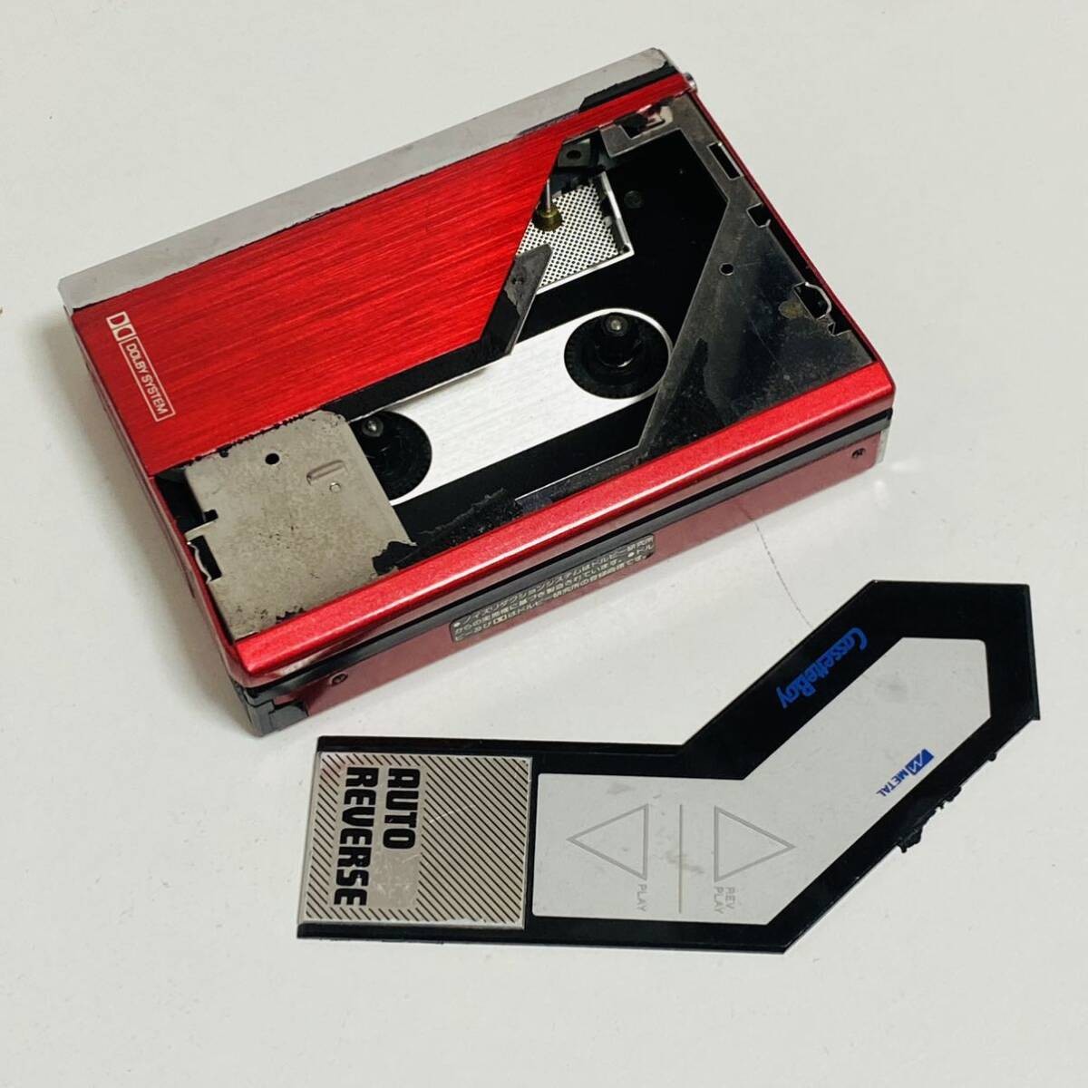 AIWA Cassette Boy HS-P7 Red Stereo Auto Reverse Junk Retro for