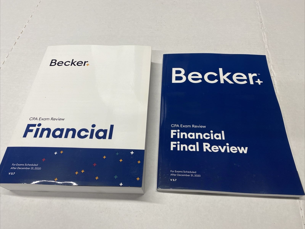Becker CPA Exam Review Financial V 3.7 2 Books BK-35 | eBay