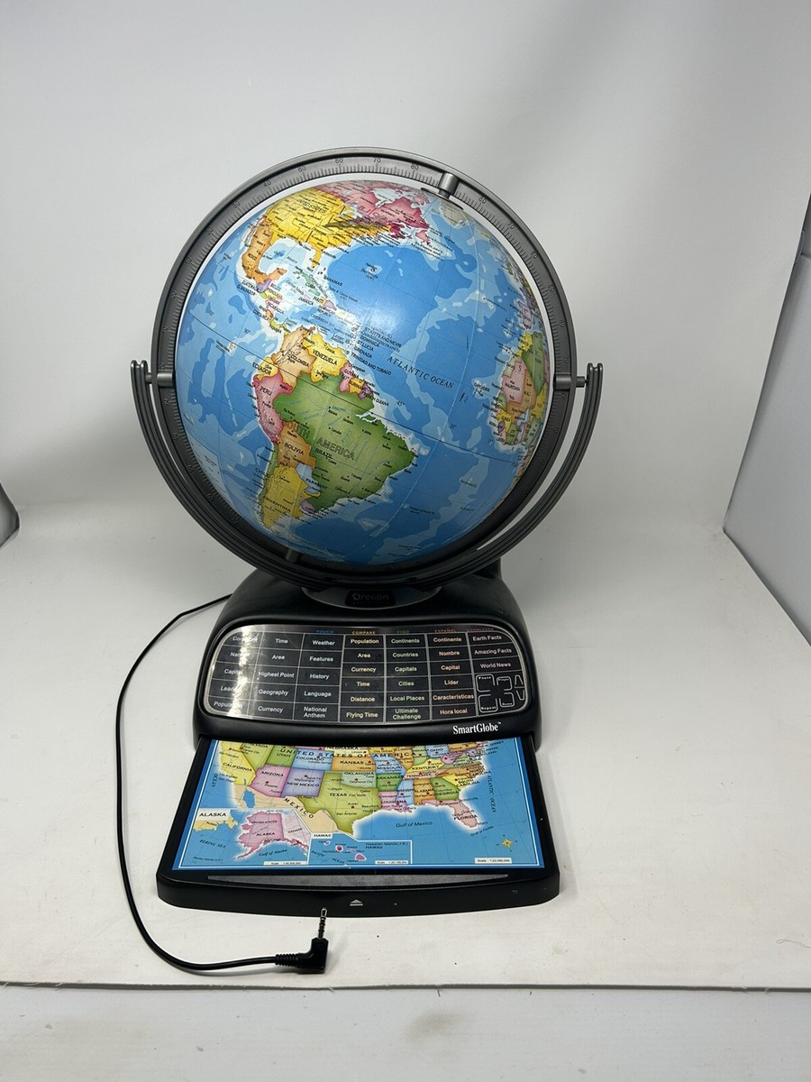 vintage Oregon Scientific Smart Globe Deluxe Edition NO PEN Globe