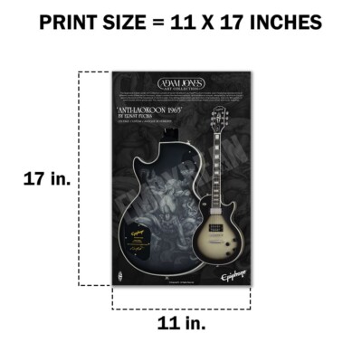 Adam Jones Epiphone Les Paul Custom Anti-Laokoon 1965 Guitar Wall