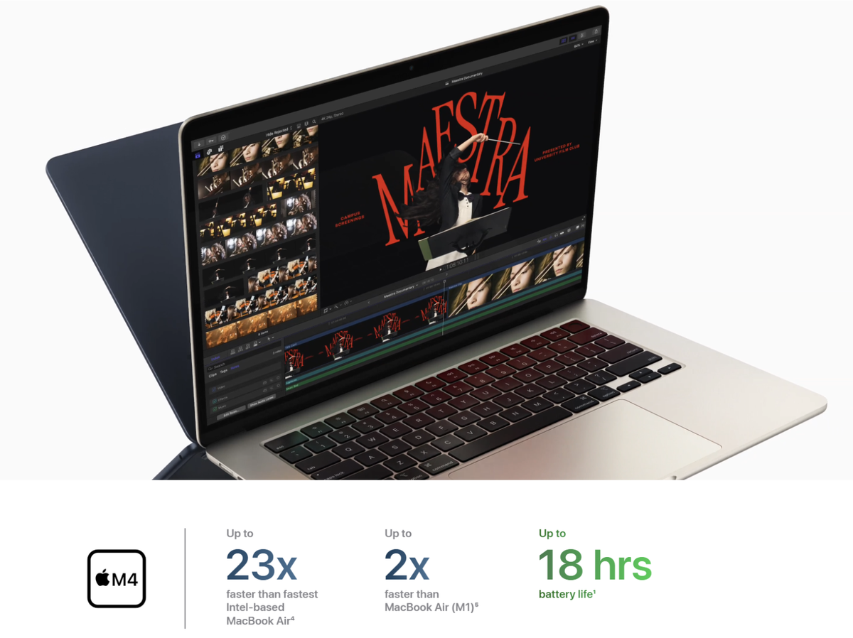 New 2025 Apple - MacBook Air 15-inch Laptop - M4 chip, Choose