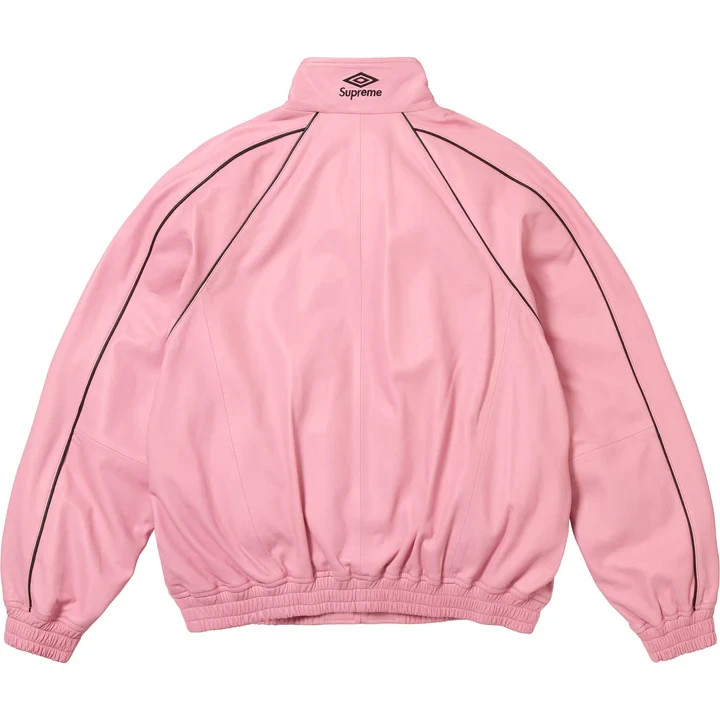 Supreme Umbro Leather Track Jacket Pink | eBay