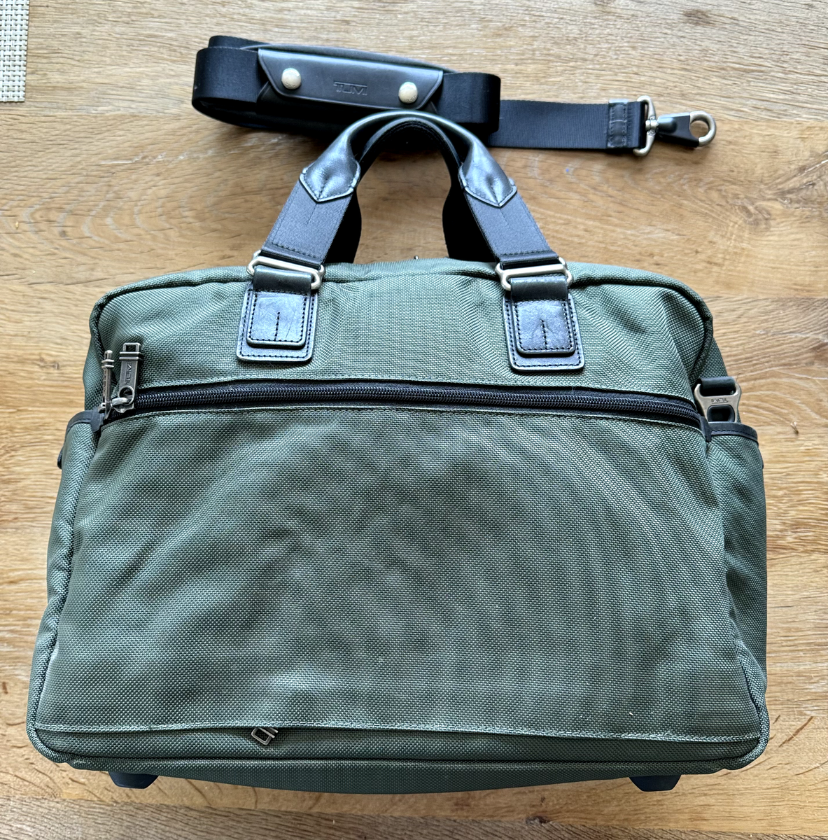 TUMI ALPHA BRAVO 22340SPH Briefcase Business Laptop Bag Green Men