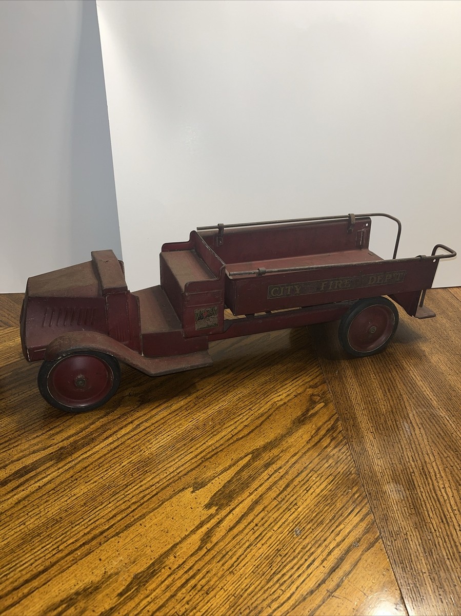 Antique 1920s Steelcraft Mack City Fire Dept. Fire Truck Original