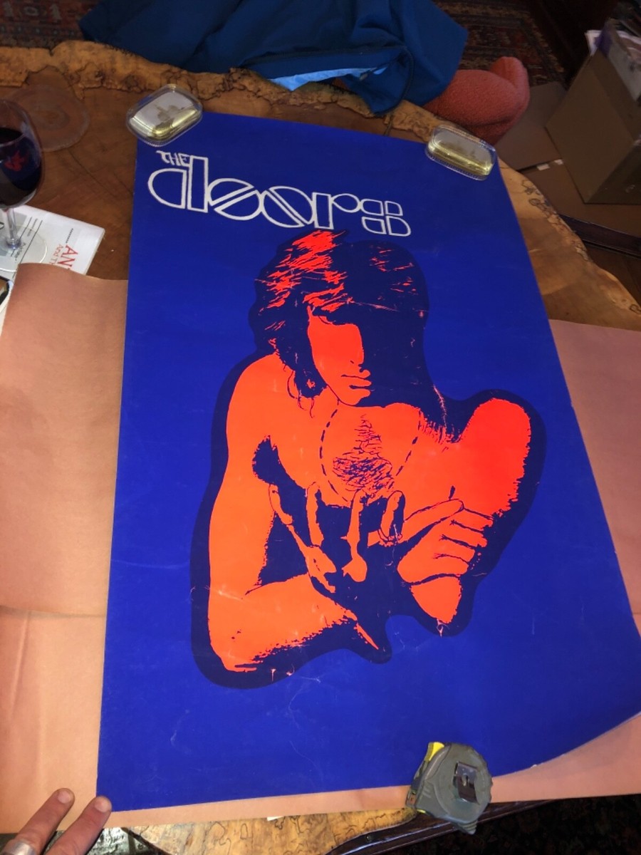 RARE Vintage 1960s Poster Jim Morrison The Doors 33.5 x 21