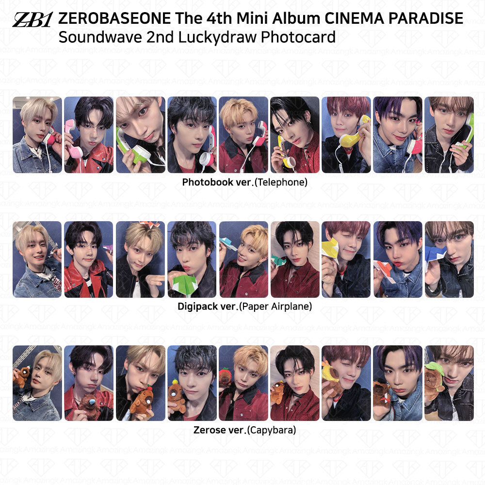 ZEROBASEONE ZB1 4th Mini Album CINEMA PARADISE Soundwave LuckyDraw