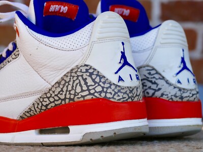 Jordan III Sz 10 Knicks Rivals - air retro 2019 blue orange cement