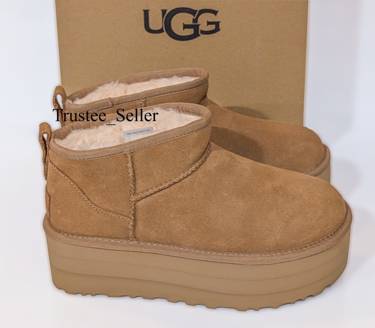 Brand New 100% Authentic UGG Classic Ultra Mini Platform Chestnut