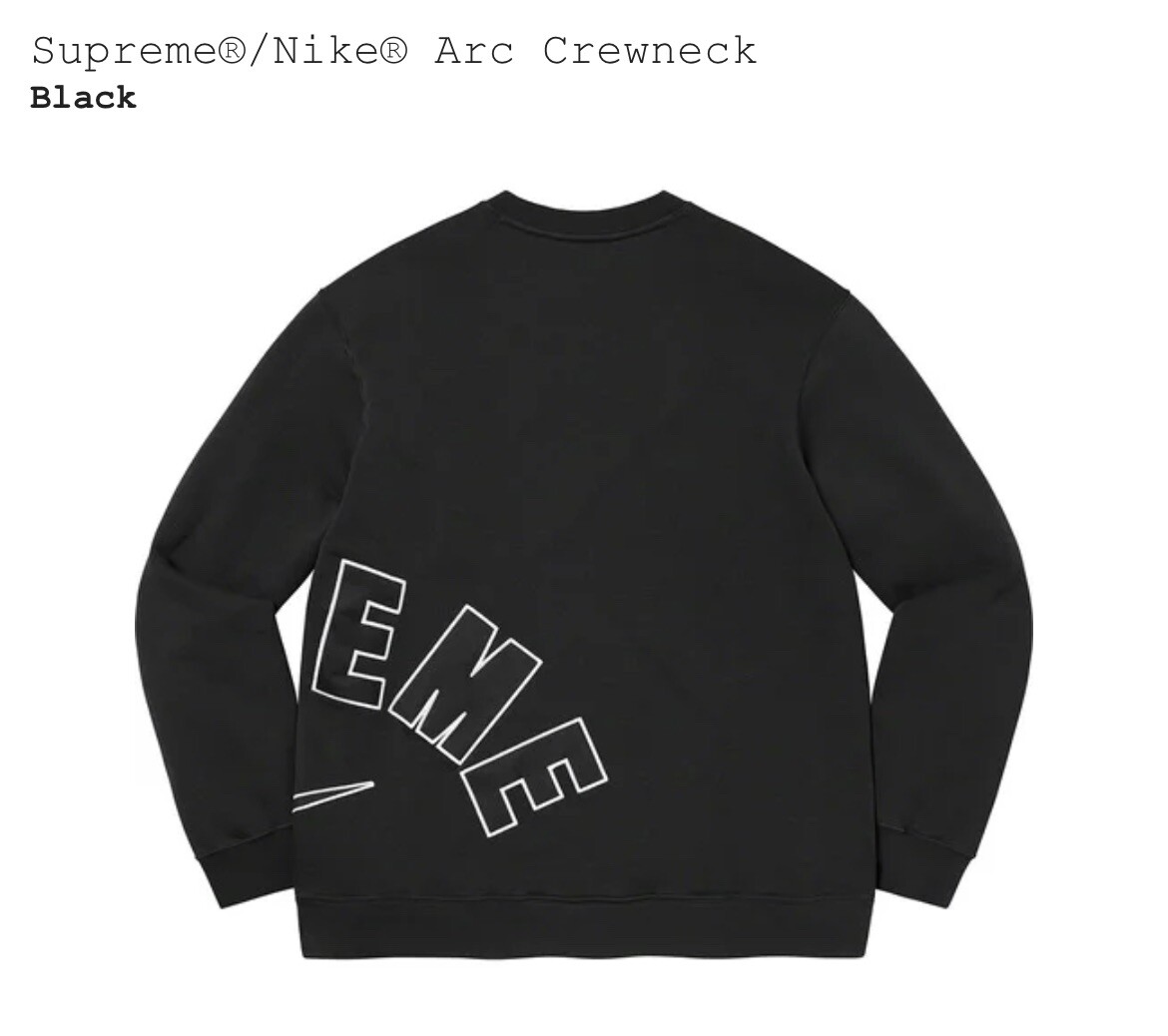 Brand New Supreme® x Nike® Arc Crewneck Sweater - Black - Size