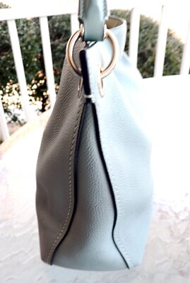 Coach 24947 MEDIUM Clarkson Blue Leather Hobo/Shoulder Bag | eBay