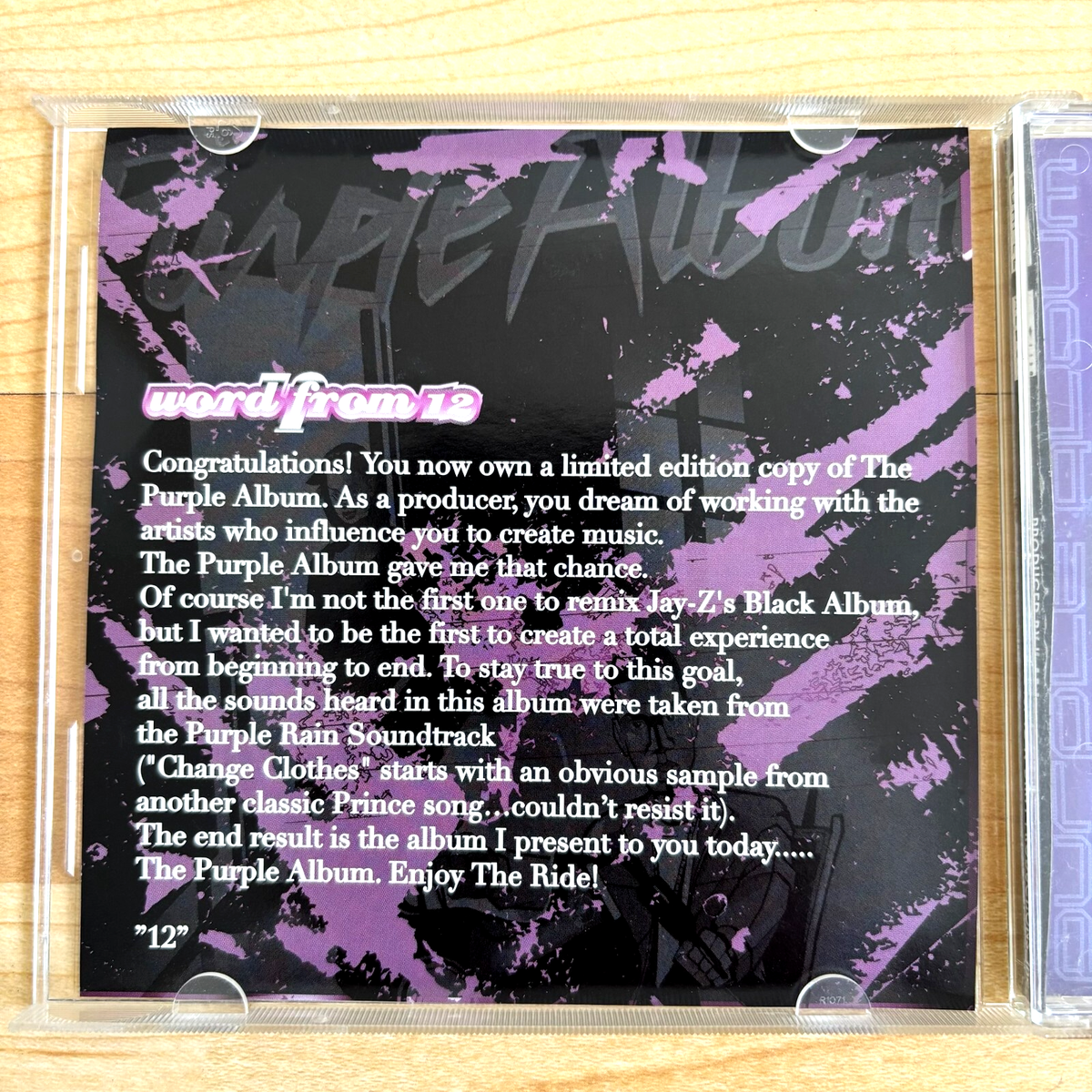 Purple Album CD Jay-Z vs. Prince Remix by K 12 Hip Hop Funk Soul