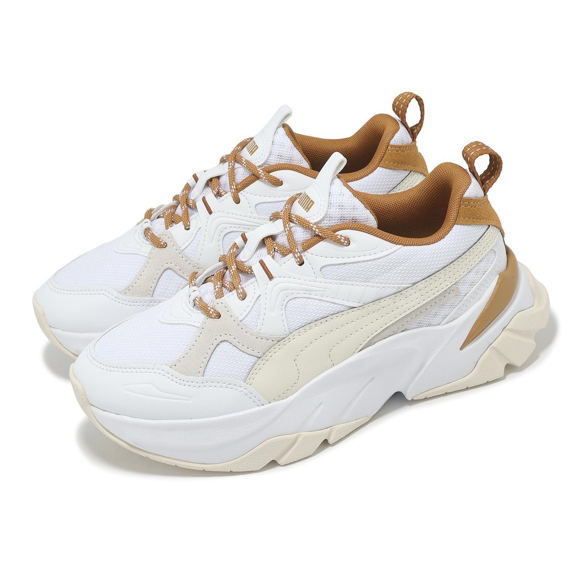 Puma Sophyr Wns White Caramel Latte Women Casual Platform Shoes