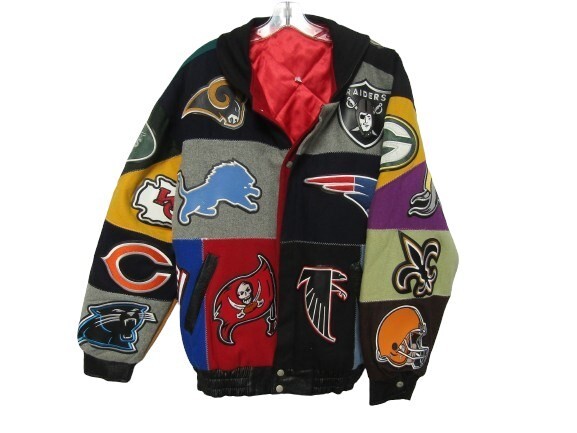 Men's Jeff Hamilton NFL Wool / Leather Varsity Jacket Size XL | eBay