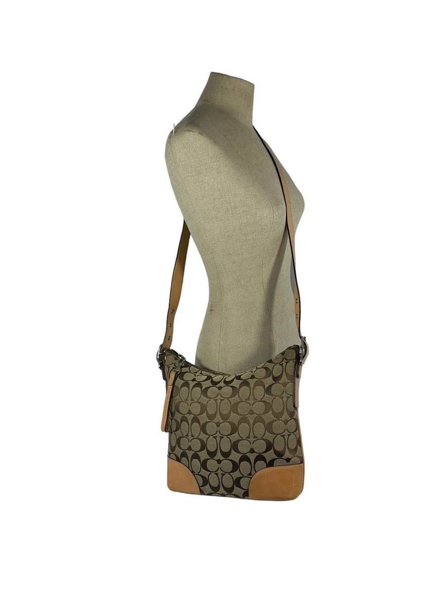 Genuine vintage COACH 6347 tan crossbody shoulder bag logo year