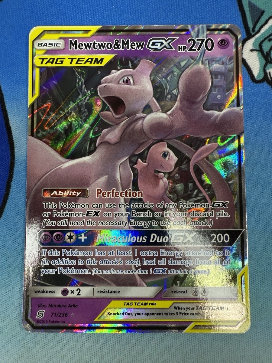 Mewtwo & Mew GX 71/236 Alternate Alt Art Ultra Rare Tag Team