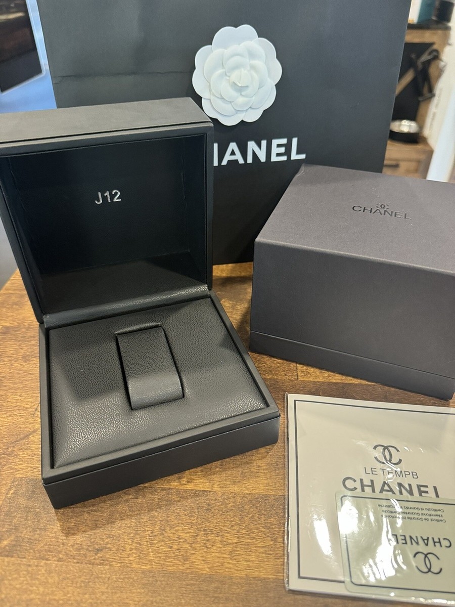 New Chanel Scatola Watch Box/Case Booklet Black W/ All Accessories