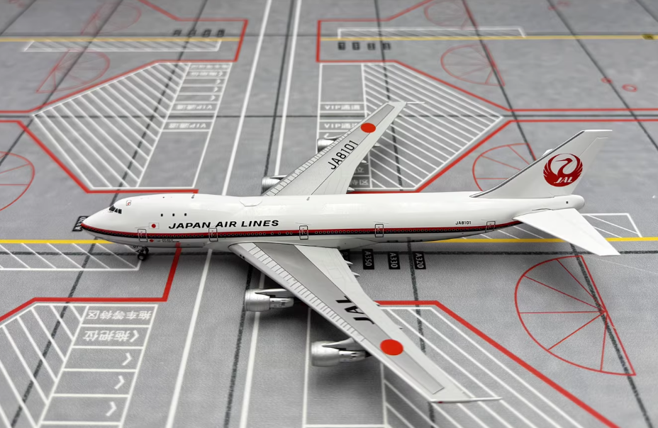 1:400 HX Models JAPAN AIRLINES BOEING 747-100 Passenger Airplane