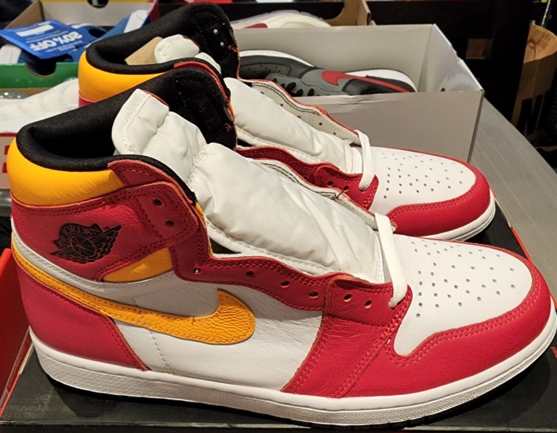Nike Jordan 1 Retro High OG Fusion Red Yellow 555088-603 Men's