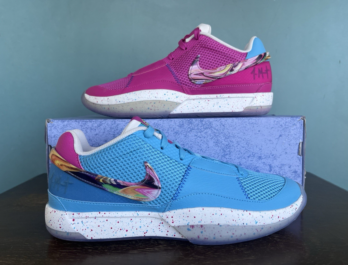 Nike Ja 1 EYBL Blue/Fuchsia Mismatch Basketball Shoes Men's Size