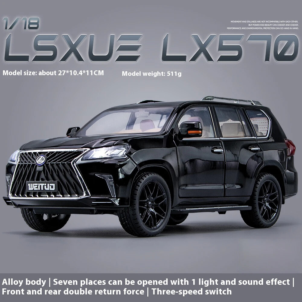 1:18 Lexus LX570 Off-road SUV Metal Alloy Diecast Car Model
