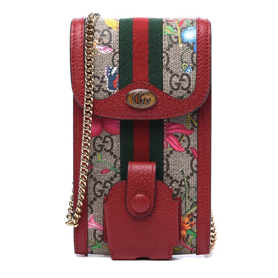 🆕️ AUTHENTIC GUCCI GG SUPREME Monogram Flora Ophidia Phone Case