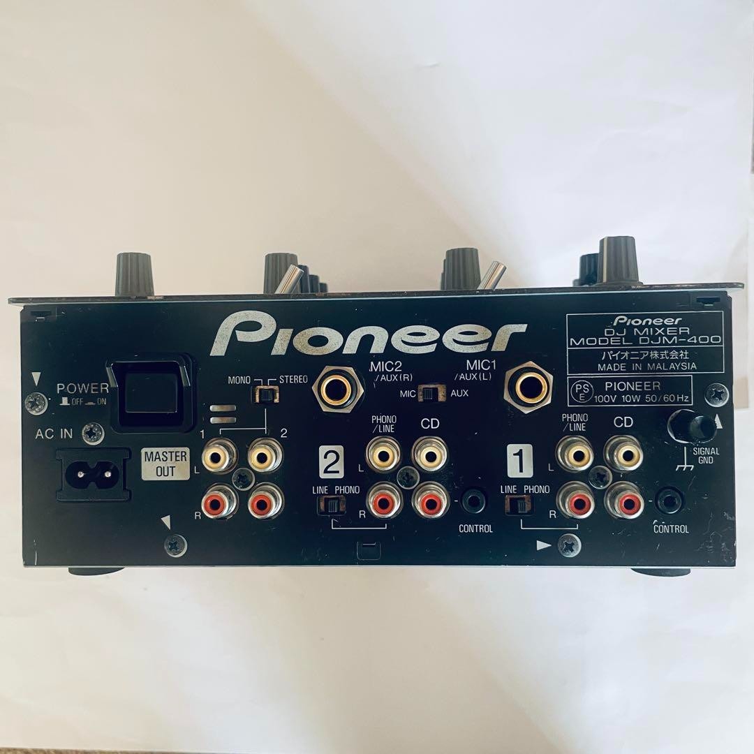 Pioneer DJ DJM-400 Black 2-Channel Audio Mixer Built-in Effects