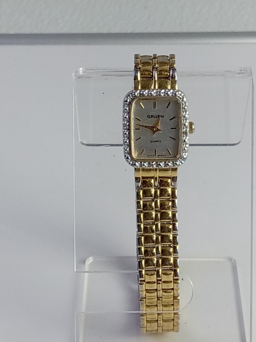 Gruen Ladies Gold Tone Quartz Watch 001-3N20 | eBay