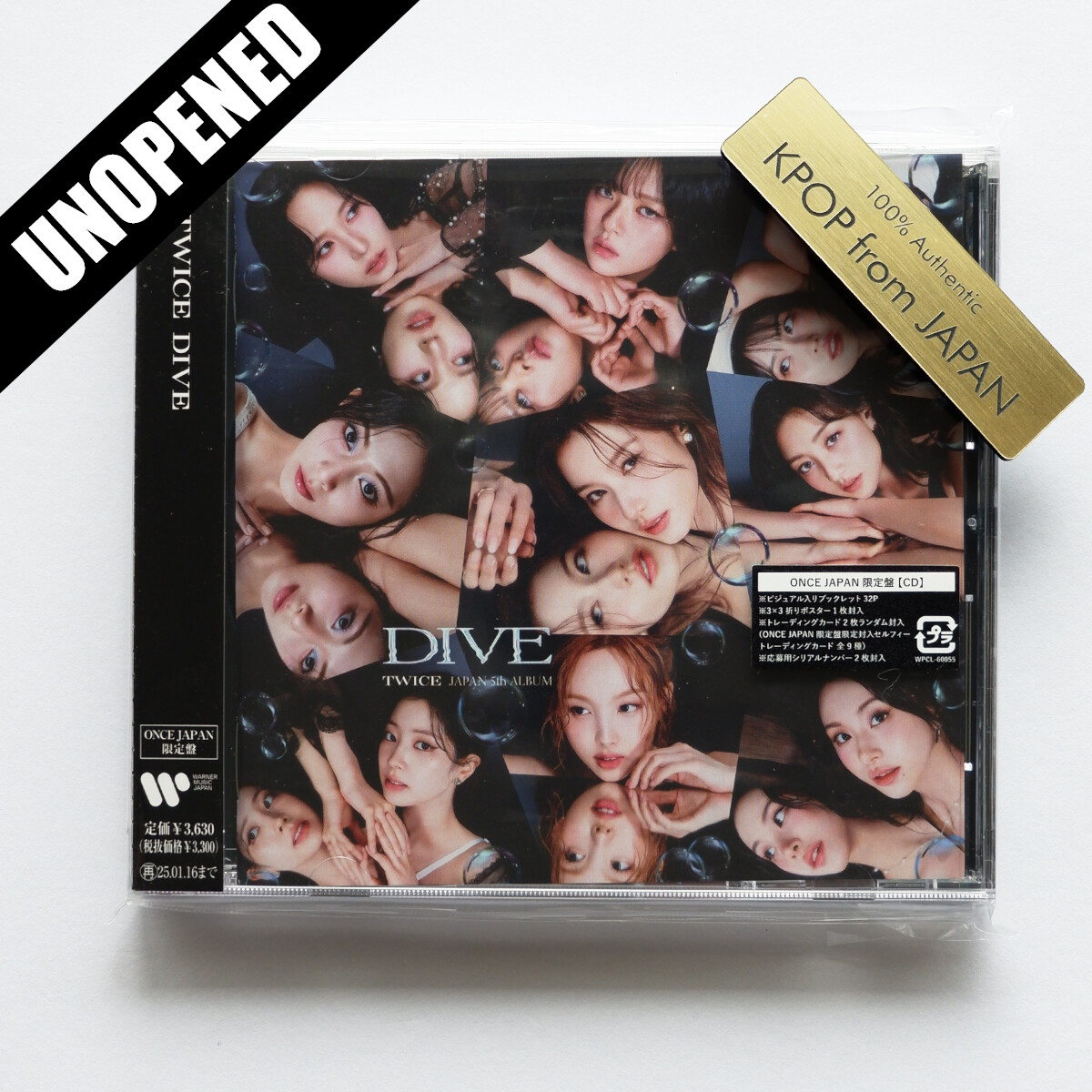 UNOPENED TWICE Japan Album DIVE Limited A B ONCE SOLO CD JPFC